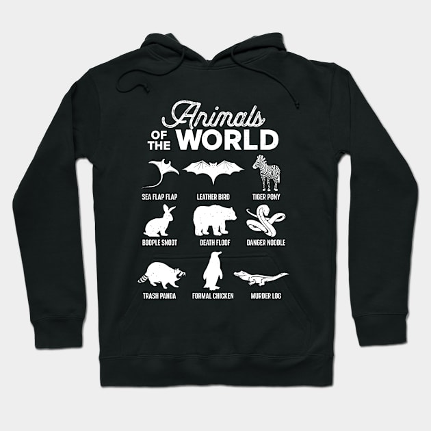 Animals of the World Funny Rare Exotic Animals Hoodie by RiseInspired